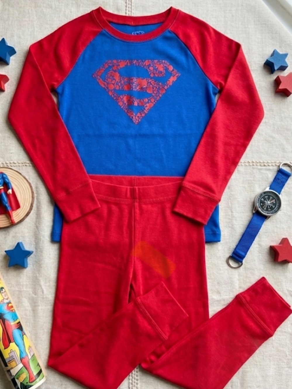 GAP Red & Blue Superhero Pajama Set